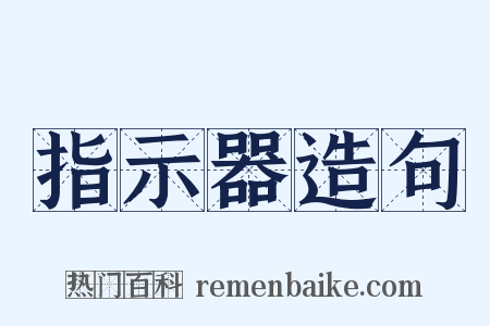 指示器造句是什么意思的图片